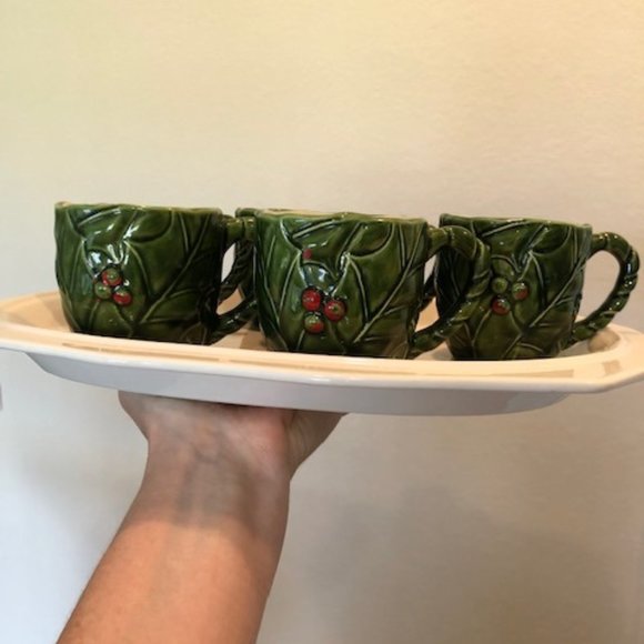 Atlantic Mold Other - Atlantic Mold 1960ish Vintage Christmas Cups
